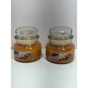 Village Candle Warm Apple Pie 11oz Small Jar Dual Wick Scented Candle‎ Set of 2